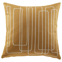 G Plan Vintage Loopy Lines Scatter Cushion, Tonic Mustard Mustard